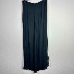 Tadashi Pants Womens Size 6 Vintage Black Wide Leg Lace‎ Overlay Pants Dressy